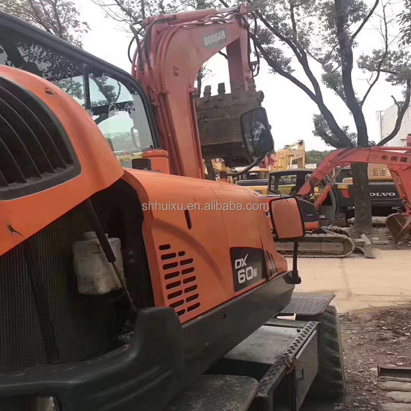 عملکرد فوق العاده برای Doosan 60w استفاده شده چرخ دار حفاری دست دوم چرخ دار حفاری Doosan DX60W