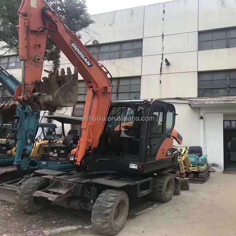 عملکرد فوق العاده برای Doosan 60w استفاده شده چرخ دار حفاری دست دوم چرخ دار حفاری Doosan DX60W