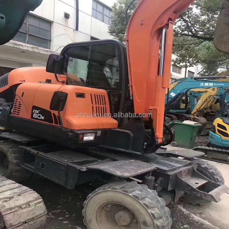 عملکرد فوق العاده برای Doosan 60w استفاده شده چرخ دار حفاری دست دوم چرخ دار حفاری Doosan DX60W