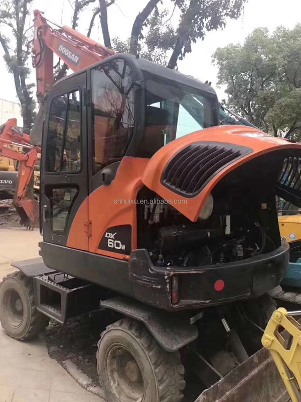 عملکرد فوق العاده برای Doosan 60w استفاده شده چرخ دار حفاری دست دوم چرخ دار حفاری Doosan DX60W