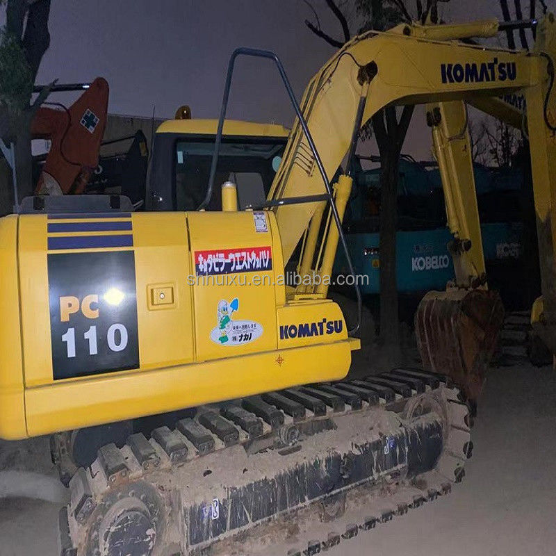 Komatsu هیدرولیک کاوشگر خزنده استفاده شده Komatsu PC110 دست دوم ماشین حفاری ژاپنی Komatsu Excavator