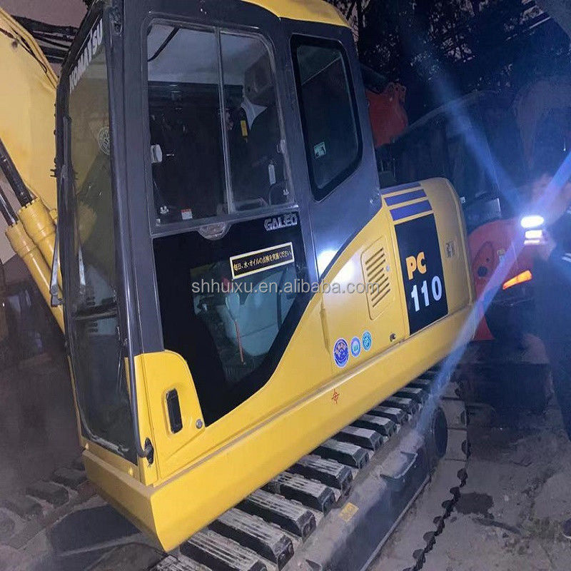 Komatsu هیدرولیک کاوشگر خزنده استفاده شده Komatsu PC110 دست دوم ماشین حفاری ژاپنی Komatsu Excavator
