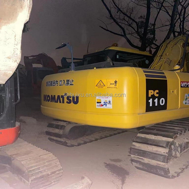 Komatsu هیدرولیک کاوشگر خزنده استفاده شده Komatsu PC110 دست دوم ماشین حفاری ژاپنی Komatsu Excavator