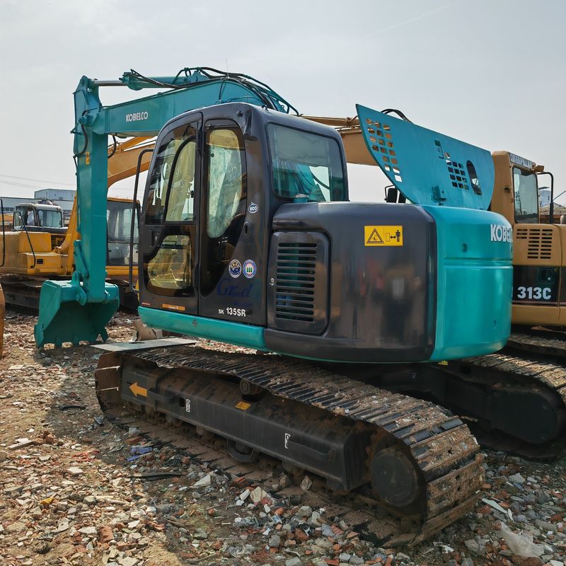 0.7m3 ظرفیت سطل 13 تن رنگ آبی حفاری دست دوم Kobelco Sk 135