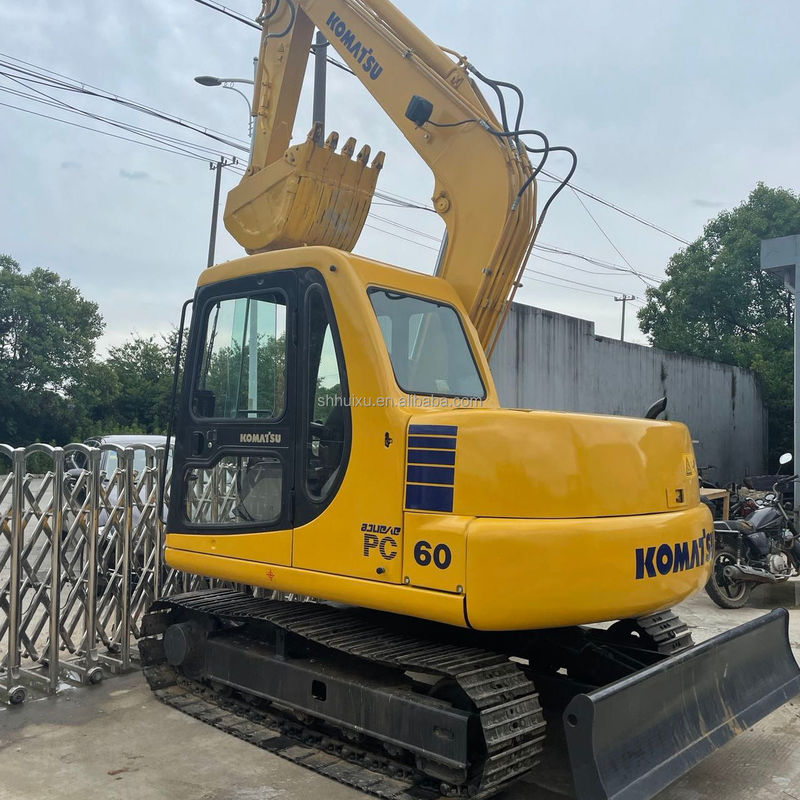 کاوشگر خزنده Komatsu PC60 6 تن استفاده شده هیدرولیک با کیفیت بالا/دست دوم مینی حفاری Komatsu PC60 ژاپن منشأ ارزان قیمت Komatsu Excavator