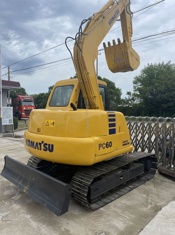 کاوشگر خزنده Komatsu PC60 6 تن استفاده شده هیدرولیک با کیفیت بالا/دست دوم مینی حفاری Komatsu PC60 ژاپن منشأ ارزان قیمت Komatsu Excavator