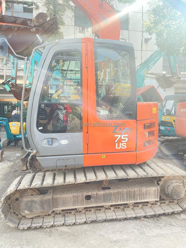 هیتاچی در سهام ژاپن منشأ هیتاچی ZX75 دست دوم حفاری هیدرولیک خزنده / مینی حفاری استفاده شده هیتاچی ZX75 کیفیت خوب قیمت ارزان