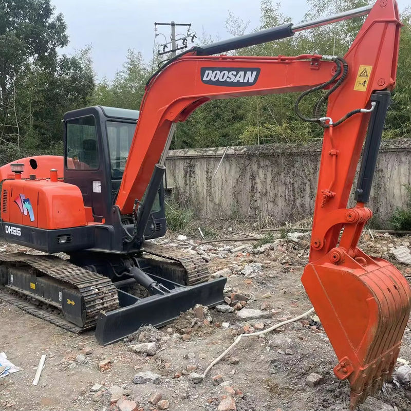 رنگ نارنجی مینی استفاده شده Cat Doosan Dx55 حفاری دست دوم 5.5 تن
