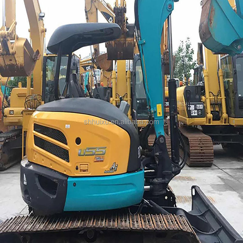 استفاده شده مینی حفاری Kubota55 ژاپن منشأ ارزان قیمت/دست دوم خزنده هیدرولیک Excavator Kubota55 کیفیت بالا