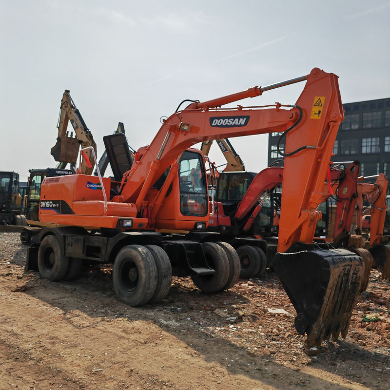 90 حفاری چرخدار جدید دست دوم DOOSAN DH150W-7 حفاری چرخدار استفاده شده