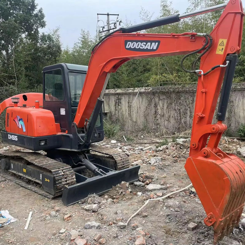 Doosan DH55 DX55 DH60 DX60 حفاری استفاده شده 5.25 تن حفاری خزنده