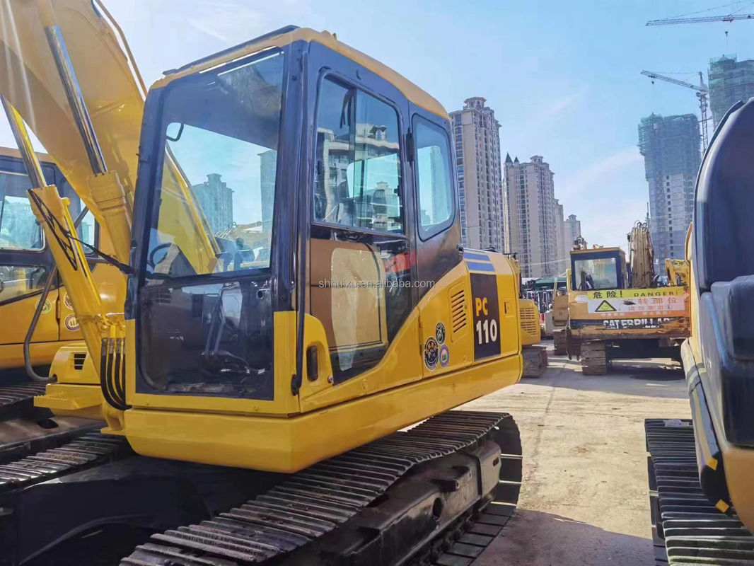 حفاری زمین دست استفاده شده Komatsu PC110 ماشین آلات استفاده شده دست استفاده شده حفاری سوراخ پست حفاری دست دوم برای فروش