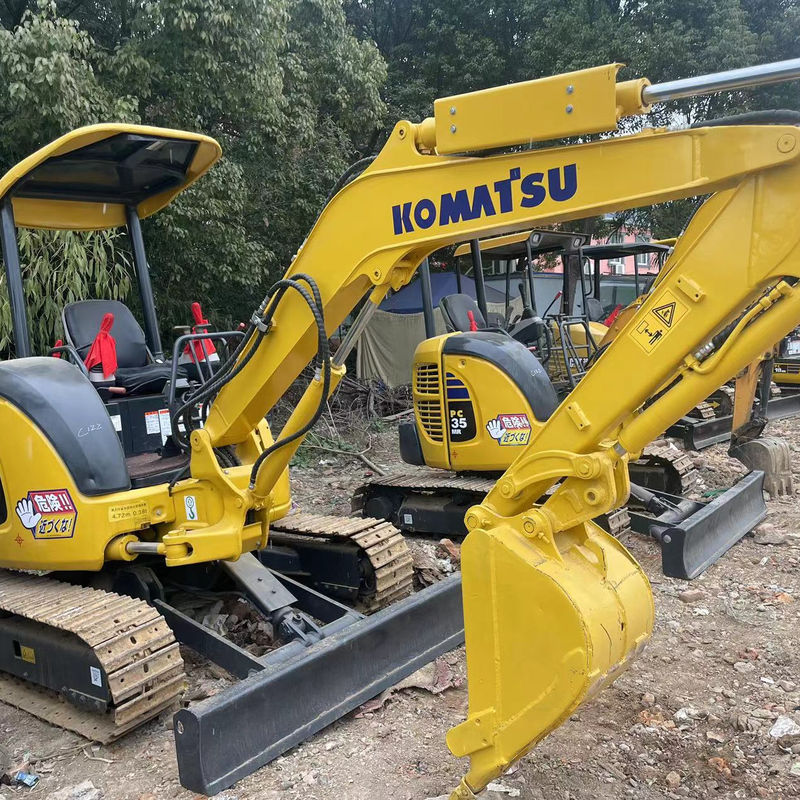 مینی اکسوااتور استفاده شده Komatsu PC35 بدون کابین اکسوااتور کوچک ماشین آلات استفاده شده مینی اکسوااتور استفاده شده اکسوااتور دست دوم برای فروش