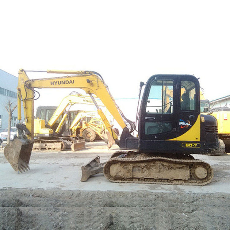 6 تن Hyundai استفاده شده چرخ حفاری R60-7 Hyundai استفاده شده حفاری Crawler 60