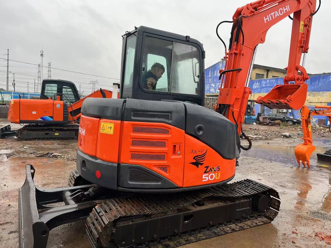 حفاری استفاده شده Hitachi ZX50 مینی حفاری 5 تن حفاری دست دوم در ژاپن
