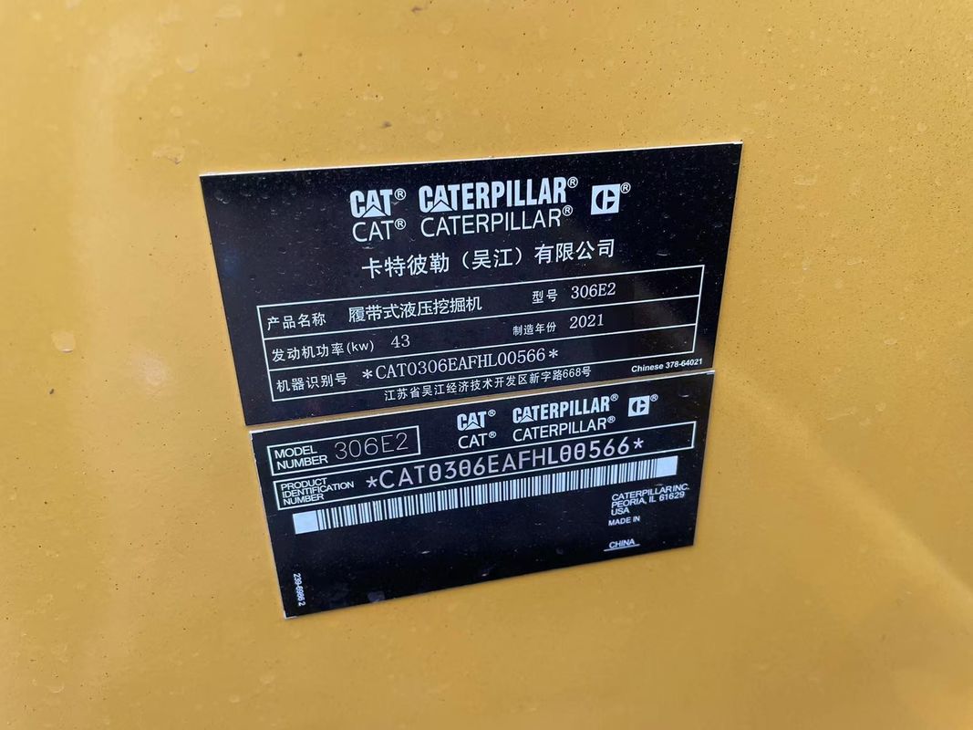 مینی حفاری استفاده شده CAT306E حفاری استفاده شده ماشین آلات 6ton گربه حفاری استفاده شده چین مینی حفاری