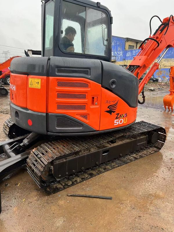 قدرت حفاری بالا استفاده می شود Hitachi zx50u/دست دوم مینی کاوشگر خزنده Hitachi zx50 u
