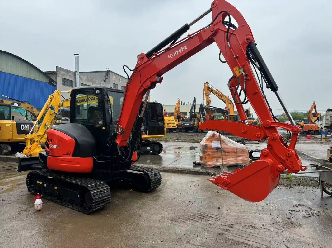 قیمت پایین حفاری استفاده شده 6.5 تن هیدرولیک KUBOTA KX165 حفاری دست دوم KUBOTA165 حفاری های اصلی ژاپن برای فروش