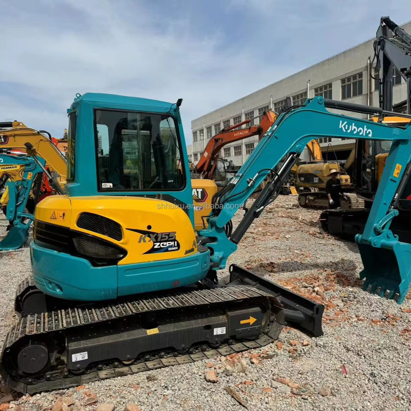 5.5 تن مینی حفاری استفاده شده Kubota Kx155 اصلی ژاپن Crawler Digger