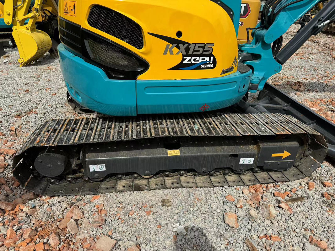 5.5 تن مینی حفاری استفاده شده Kubota Kx155 اصلی ژاپن Crawler Digger