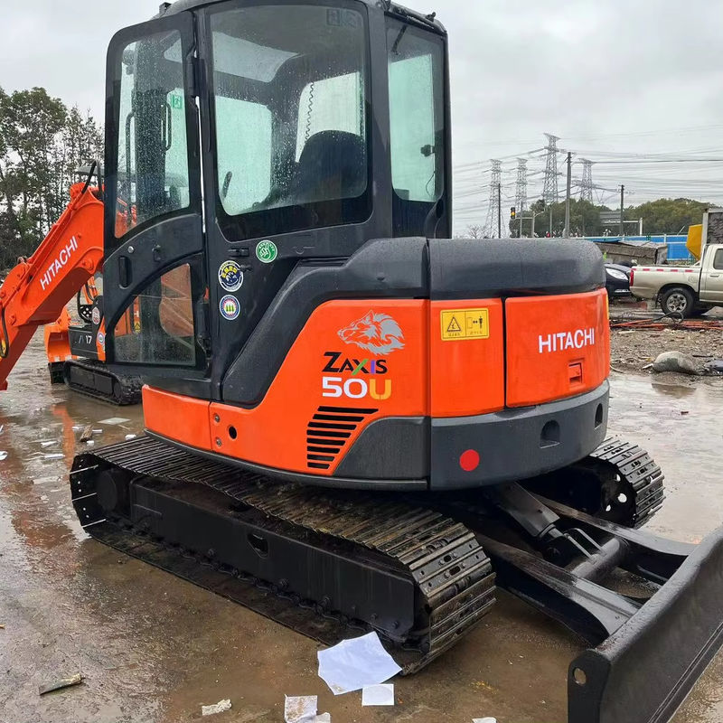 5500kg مینی حفاری استفاده شده Hitachi Zx50u حفاری دست دوم رنگ اصلی