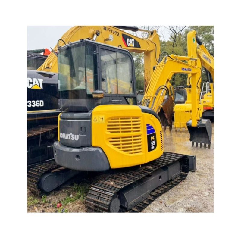 حفاری کوچک استفاده شده Komatsu PC55MR حفاری های کوچک استفاده شده Komatsu 5T ماشین آلات ماشین آلات خانگی تمیز کردن چینل ها