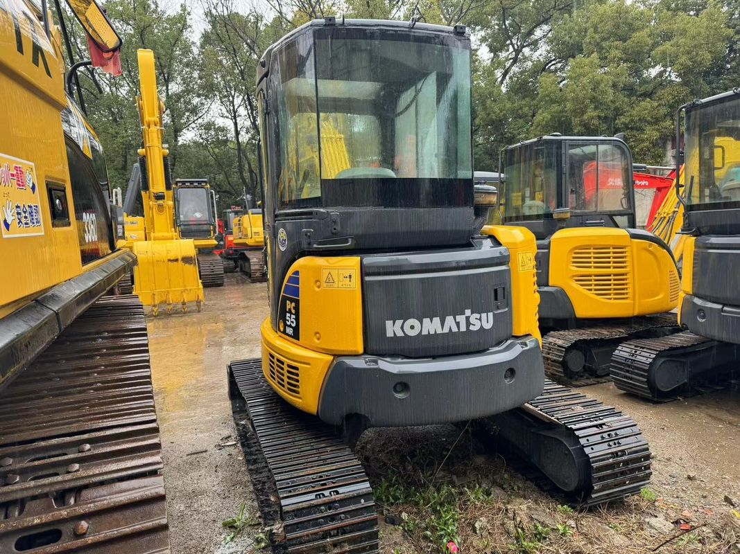 حفاری کوچک استفاده شده Komatsu PC55MR حفاری های کوچک استفاده شده Komatsu 5T ماشین آلات ماشین آلات خانگی تمیز کردن چینل ها