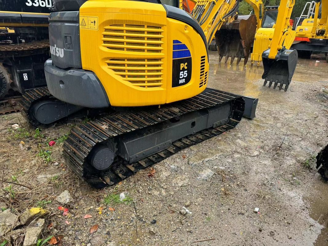 حفاری کوچک استفاده شده Komatsu PC55MR حفاری های کوچک استفاده شده Komatsu 5T ماشین آلات ماشین آلات خانگی تمیز کردن چینل ها