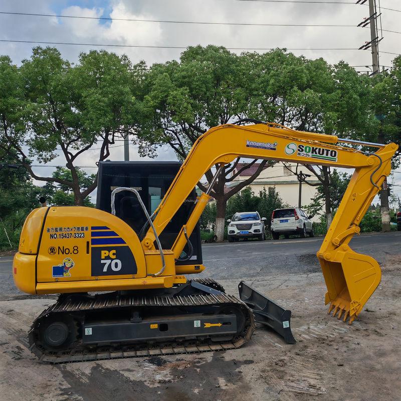 7 تن رنگ اصلی استفاده شده Komatsu Excavator Komatsu Pc70 7000KG
