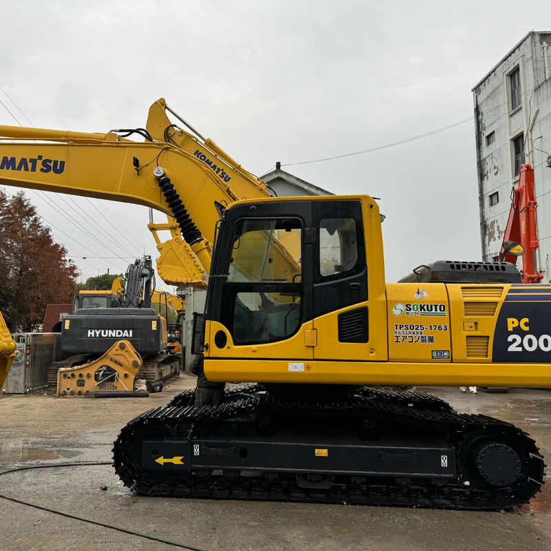 20 تن رنگ اصلی استفاده شده Komatsu Excavator Pc200 Excavator ساختمانی