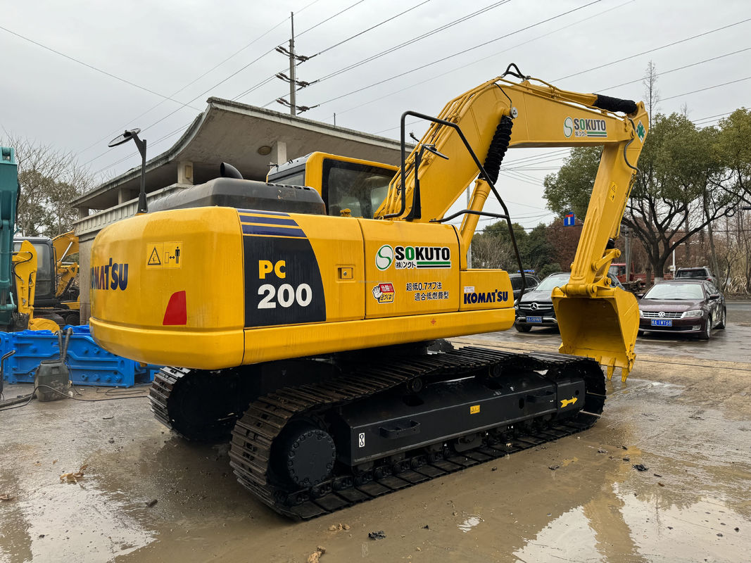 20 تن رنگ اصلی استفاده شده Komatsu Excavator Pc200 Excavator ساختمانی