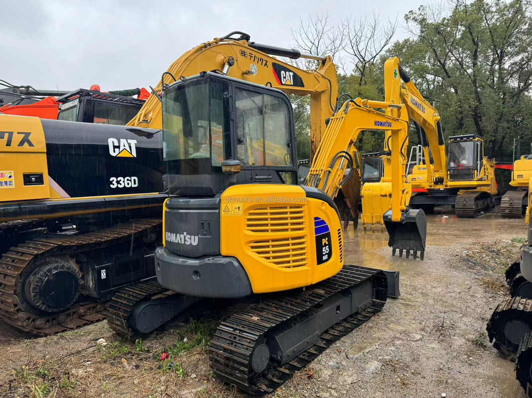 5.5T استفاده شده مینی حفاری استفاده شده حفاری استفاده شده Komatsu Pc55 2450mm 1760mm 0.15m3