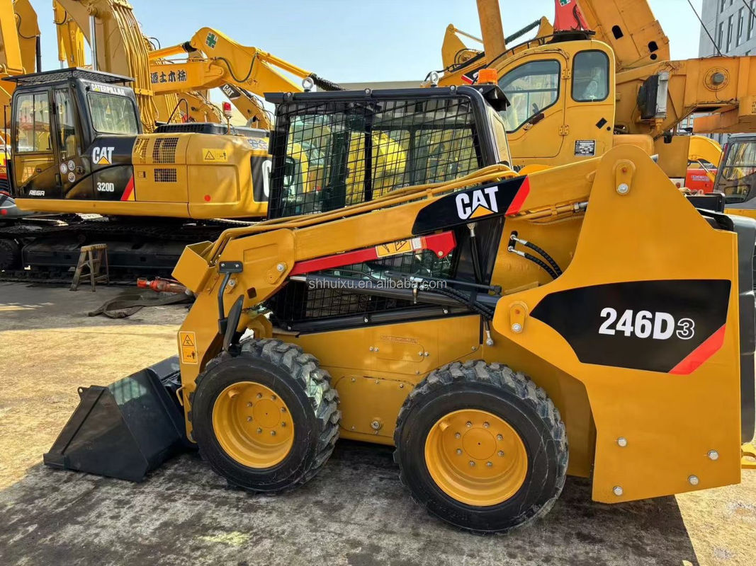 Caterpillar 246D Skid Steer استفاده شده Cat 246C Skid Steer Loader ماشین دست دوم Cat Loader