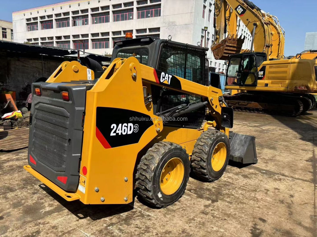 Caterpillar 246D Skid Steer استفاده شده Cat 246C Skid Steer Loader ماشین دست دوم Cat Loader
