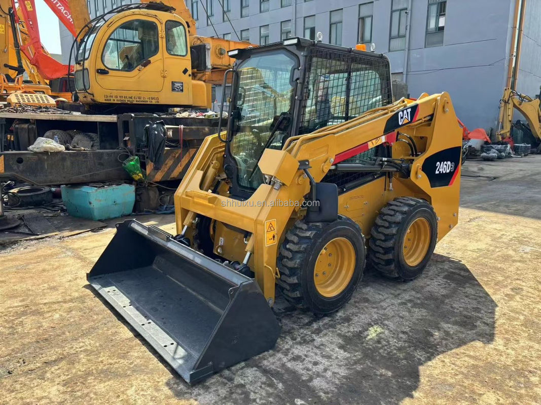 Caterpillar 246D Skid Steer استفاده شده Cat 246C Skid Steer Loader ماشین دست دوم Cat Loader