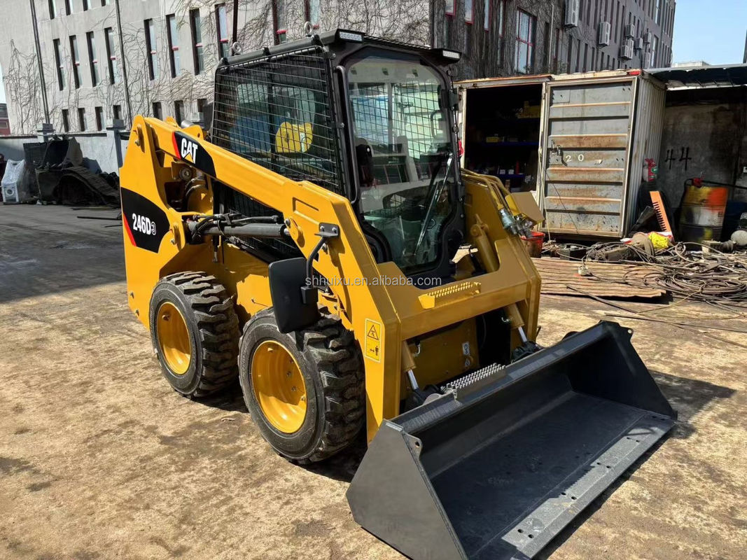 Caterpillar 246D Skid Steer استفاده شده Cat 246C Skid Steer Loader ماشین دست دوم Cat Loader