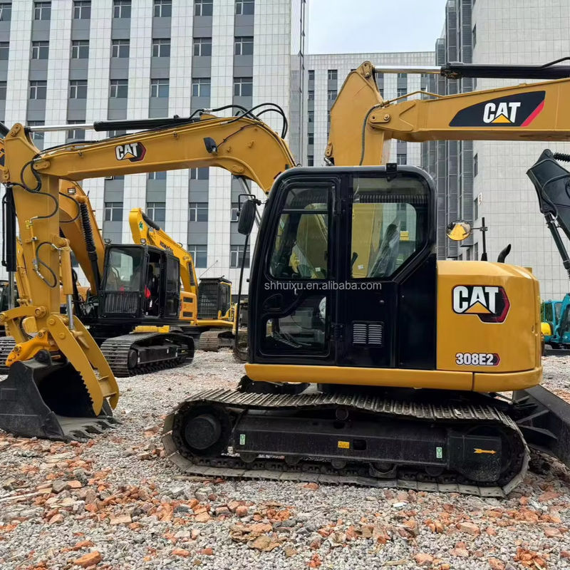 رنگ زرد قدرت موتور بالا استفاده شده cat308e حفاری استفاده شده گربه دست دوم cat308e