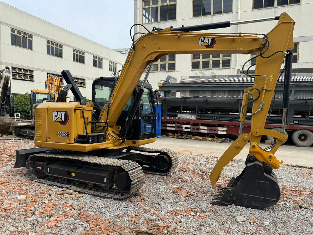 رنگ زرد قدرت موتور بالا استفاده شده cat308e حفاری استفاده شده گربه دست دوم cat308e