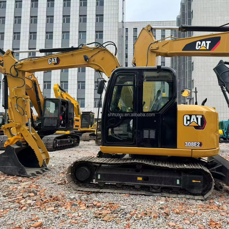رنگ زرد قدرت حفاری بالا استفاده شده cat308e/دست دوم حفاری cat308e در فروش