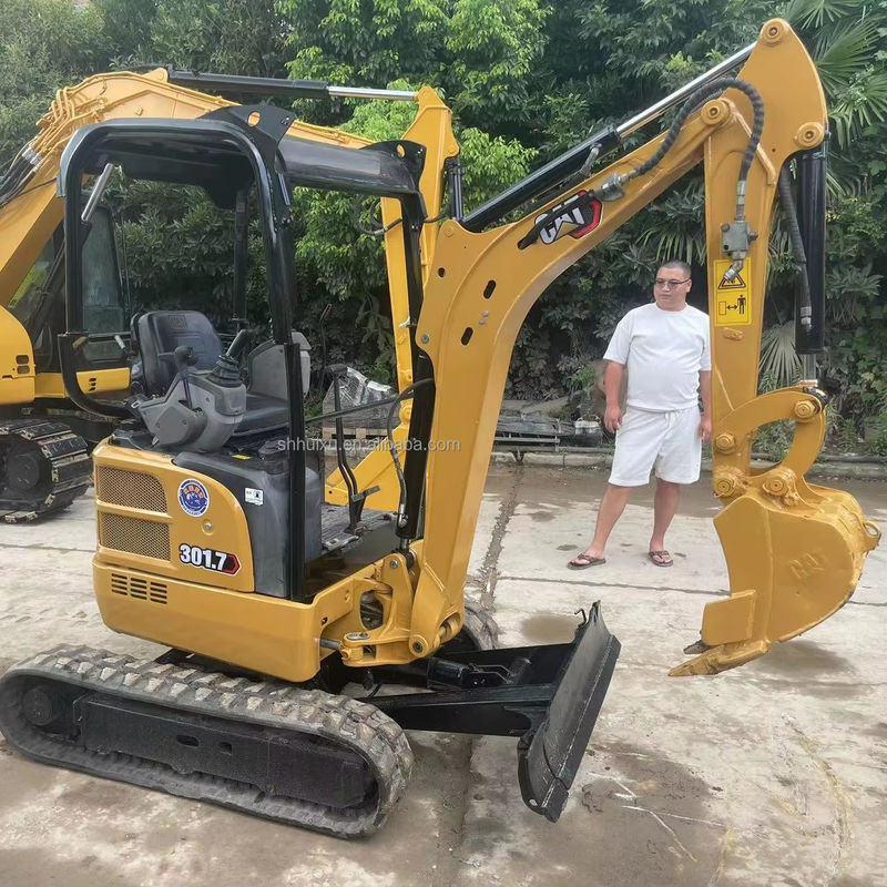 مینی حفاری استفاده شده cat301.7 با ردیاب لاستیکی / مینی حفاری دست دوم cat301.7 با قیمت ارزان برای فروش